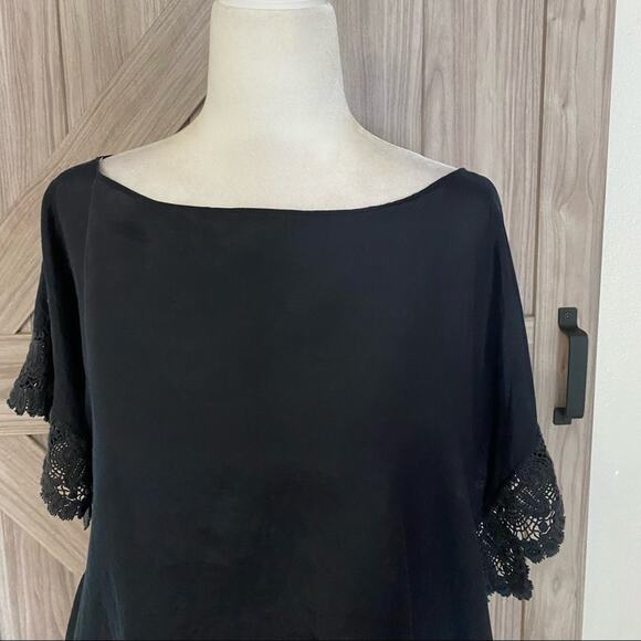 Sanctuary navy extra small top with crochet detail - Picture 2 of 4